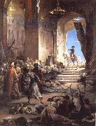 Henri Levy Bonaparte at the Great Mosque in Cairo oil painting artist